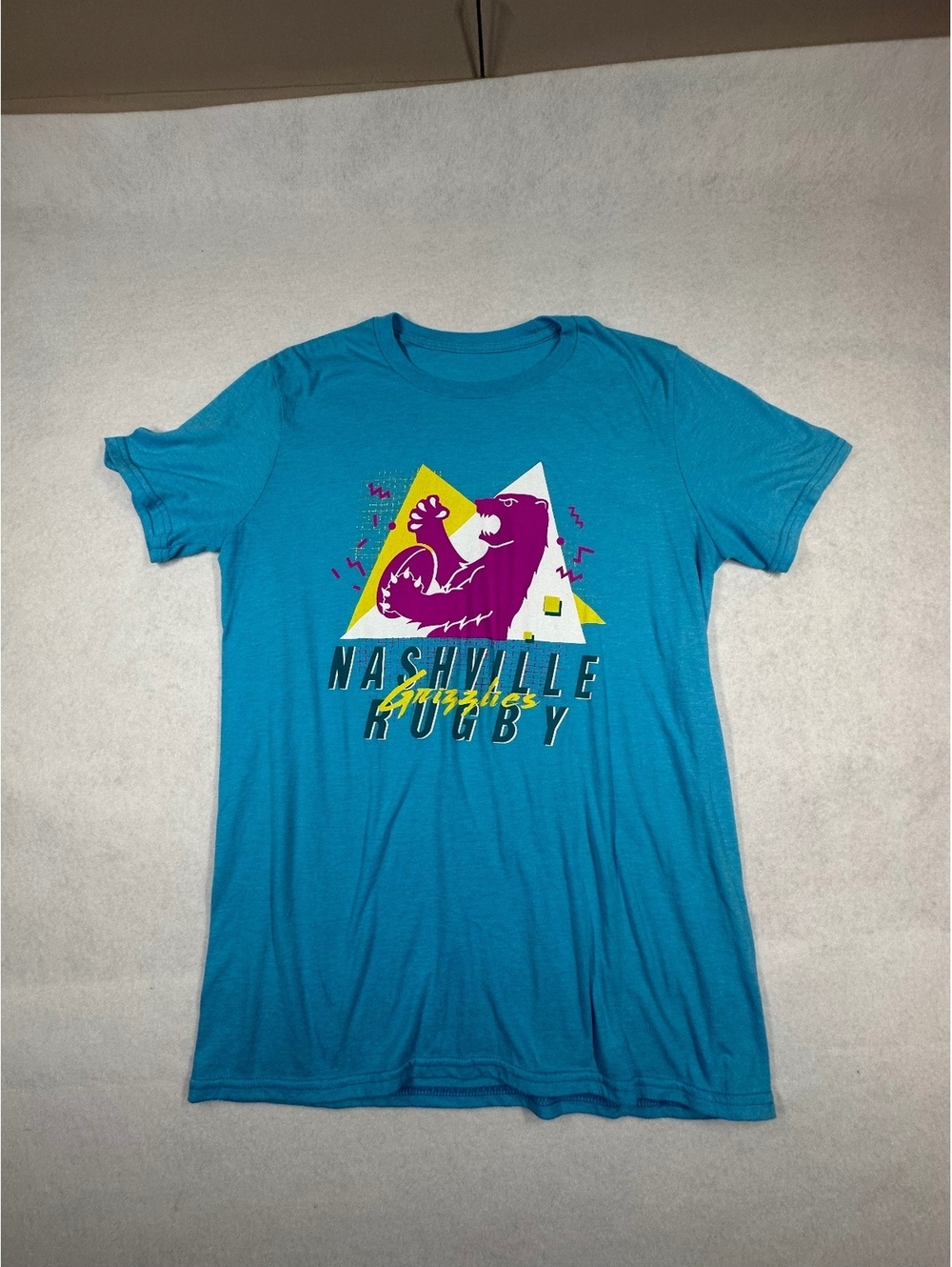 Vintage 80s Nashville Rugby Graphic T-Shirt Blue
